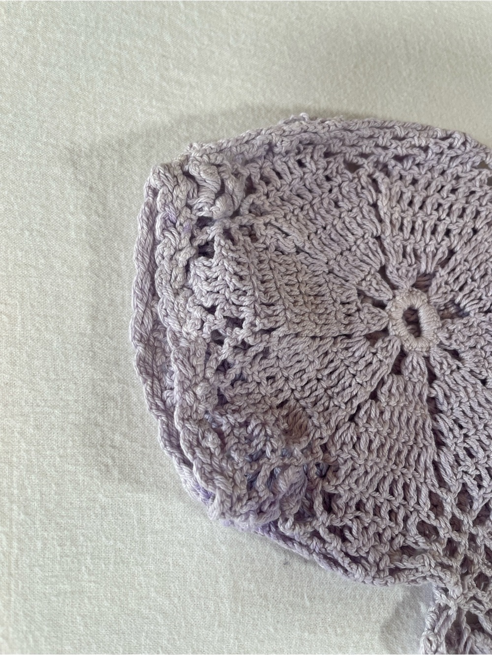 Handmade Crochet Floral Lilac Crop Top Boho Cottagecore - Picture 2 of 10